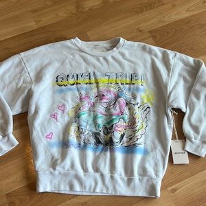 Mother The Drop Stargazer Cotton Graphic Sweatshirt